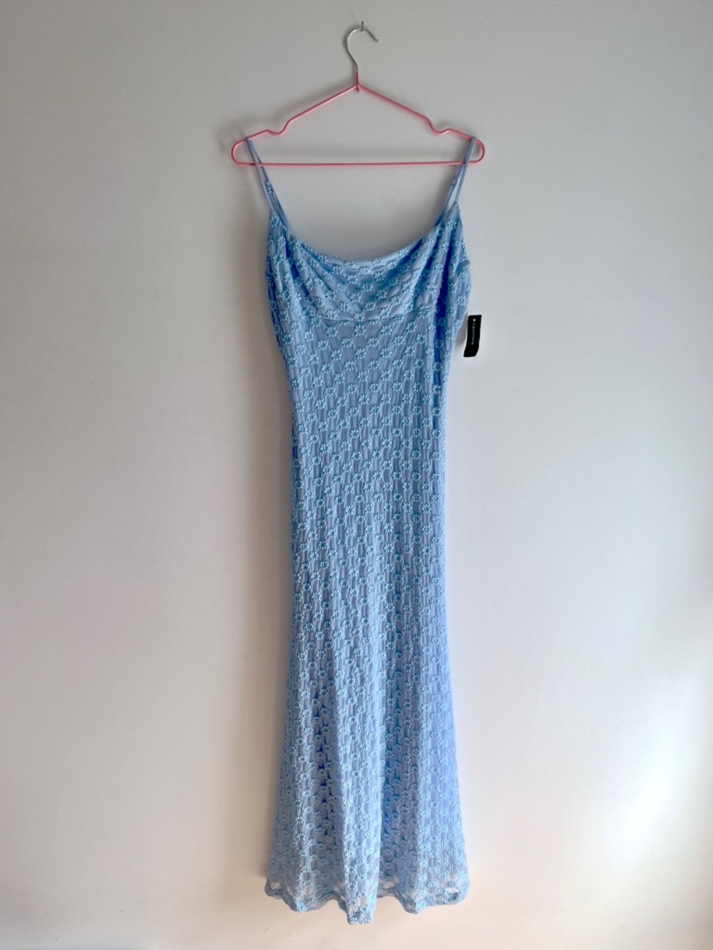 Bardot lace mermaid maxi dress in Cinderella blue - NWT "Adoni" Size L/8
